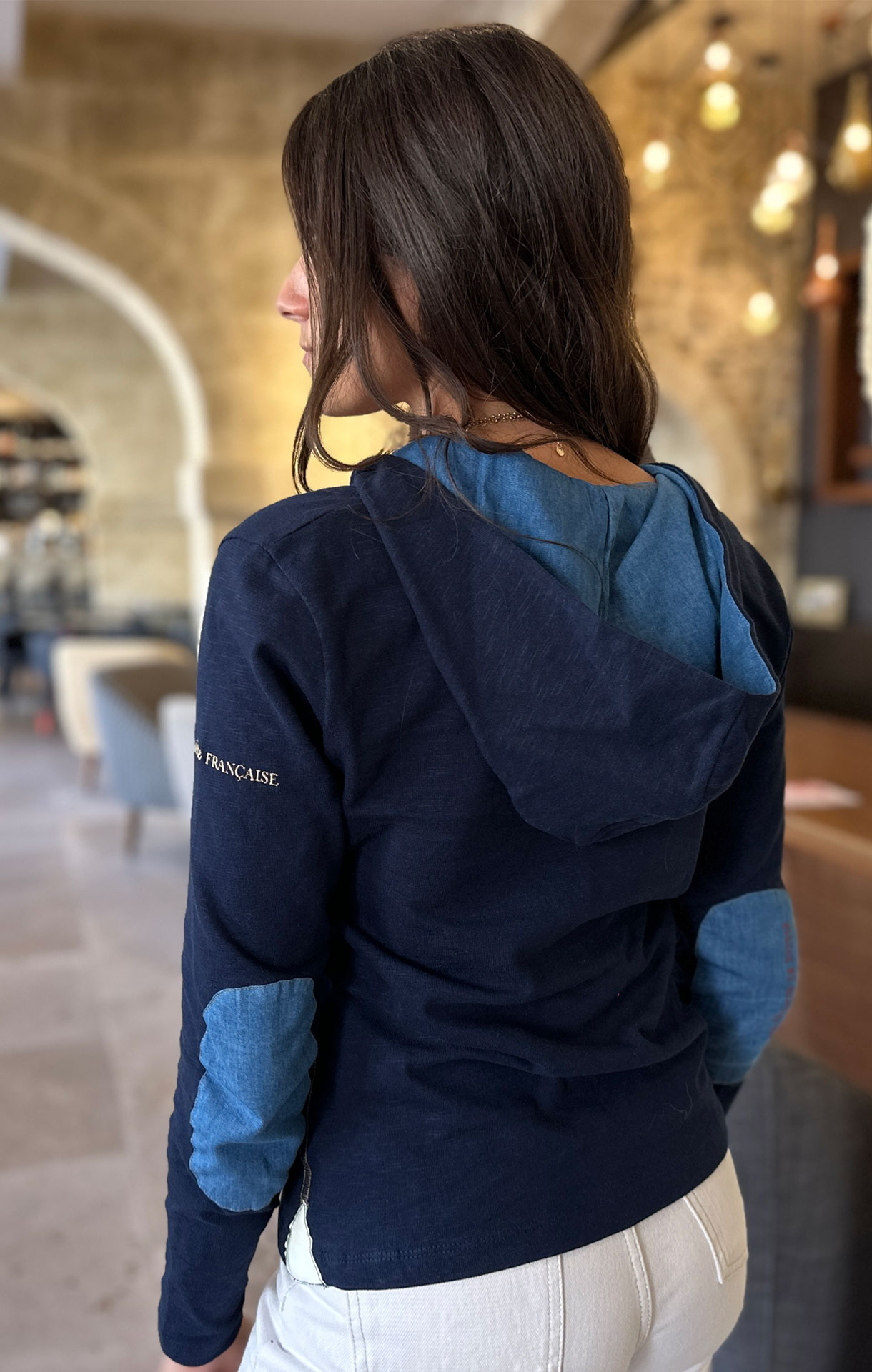 T-shirt zippé à capuche DIVINE MARINE – Image 3