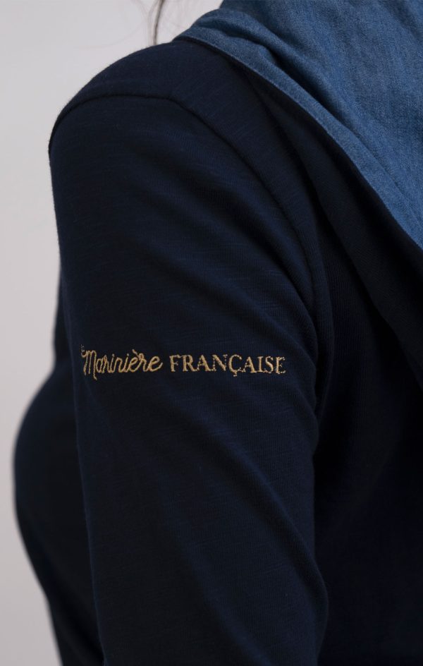 T-shirt zippé à capuche DIVINE MARINE – Image 5