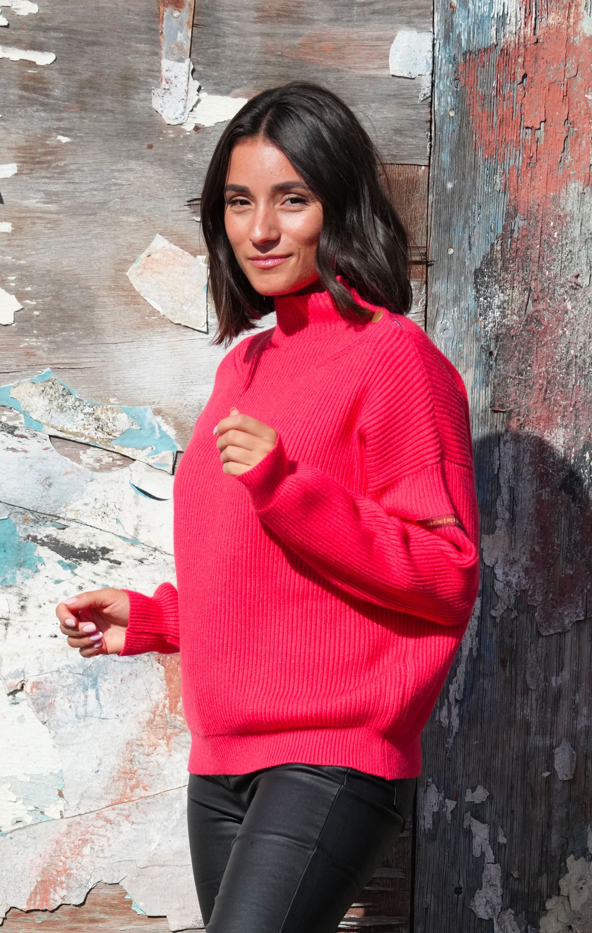 Pull chic et original ROSANNE Corail – Image 2